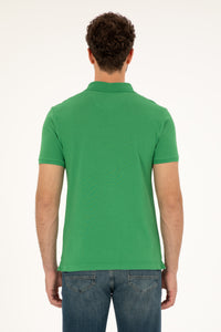 Tricou Polo Barbat Verde Cu Logo Brodat