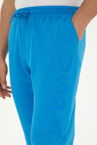 Tricou Bărbați Alb cu Guler Rotund și Logo Discret 