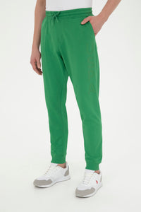 Tricou Bărbați Alb cu Guler Rotund și Print Pe Piept