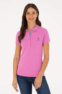 Tricou Polo Dama Roz Cu Logo Brodat