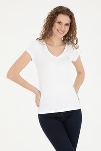 Tricou Slim fit cu decolteu in V