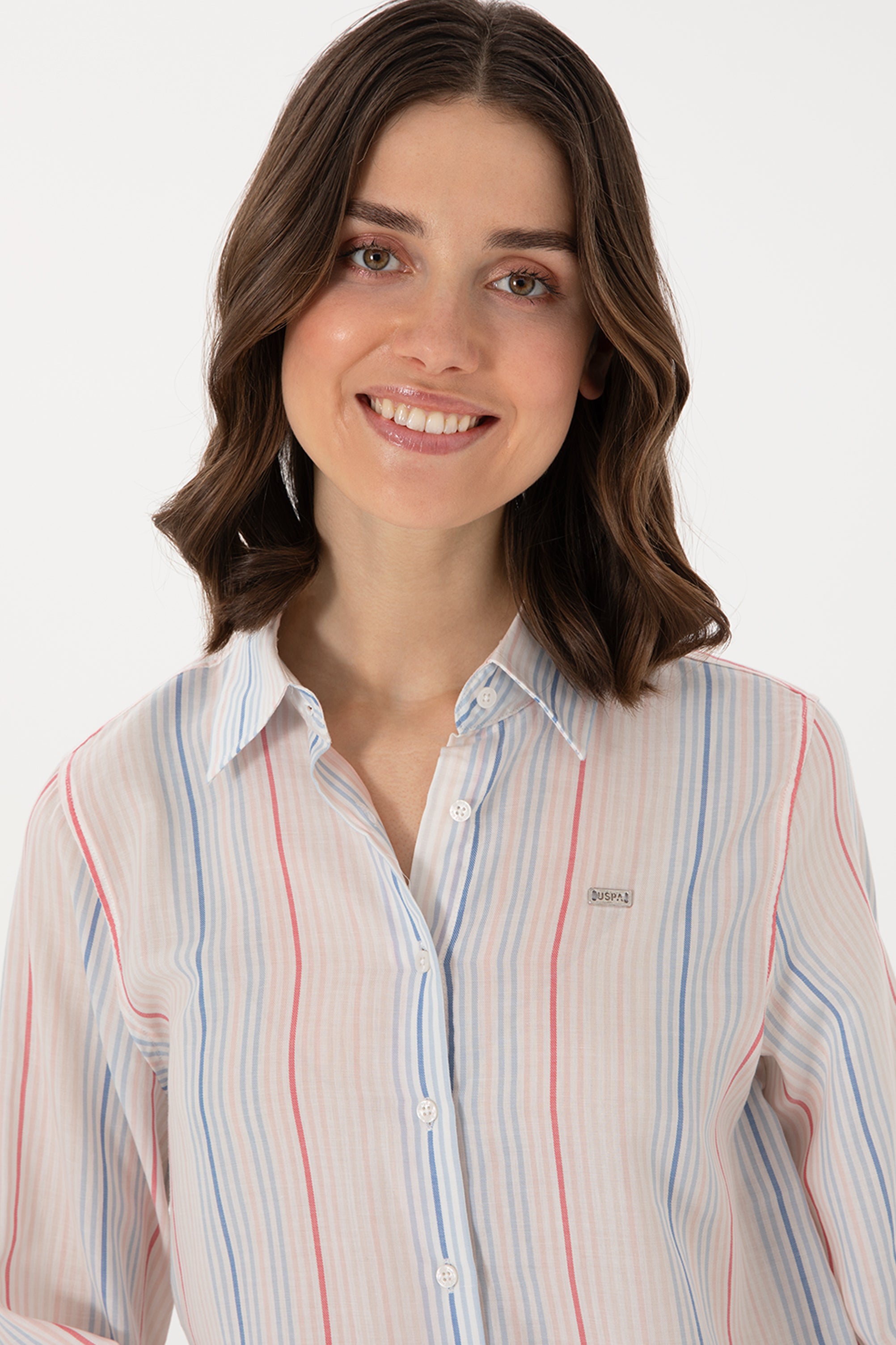 Cămașă Damă Multicoloră cu Dungi