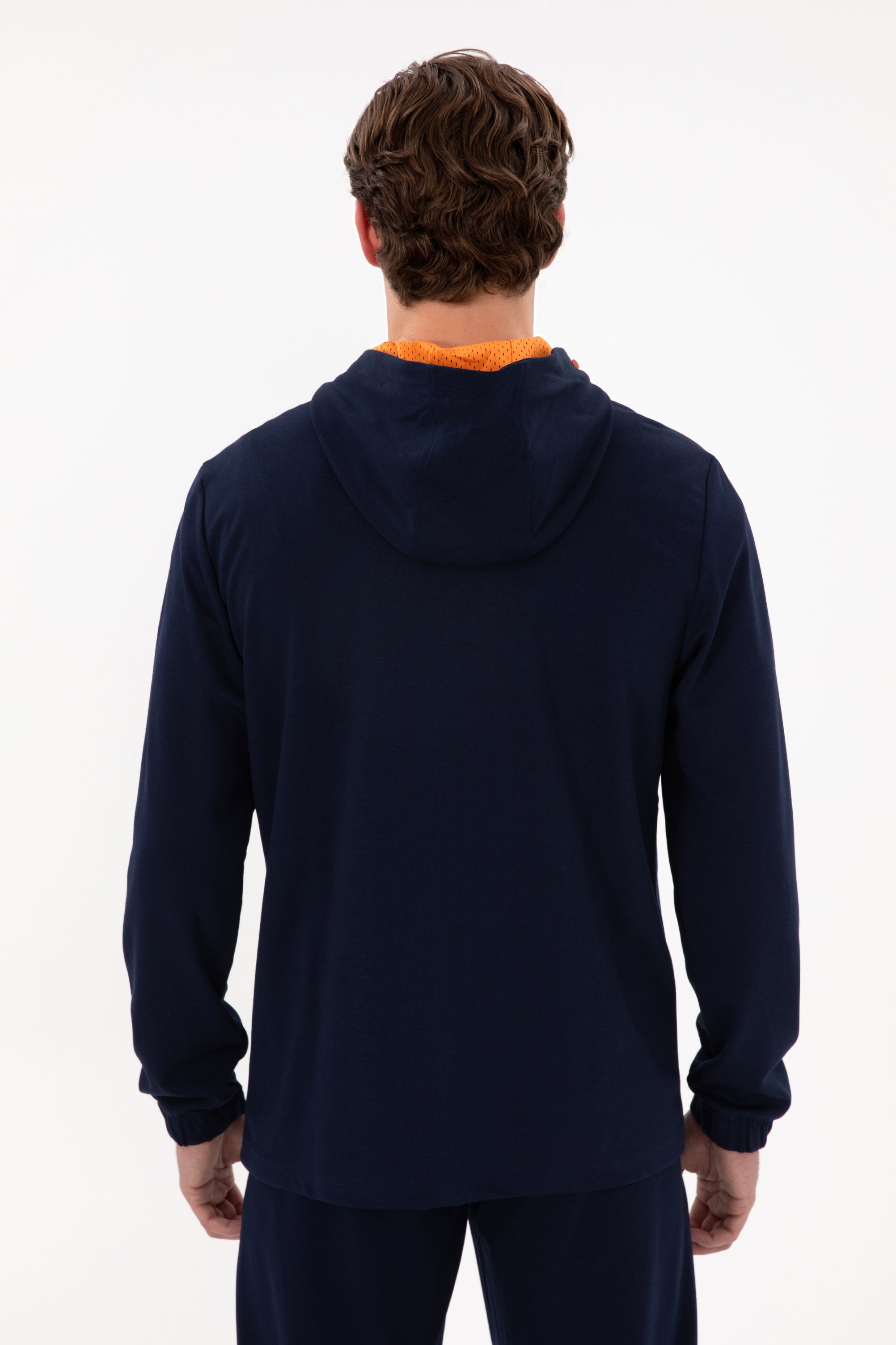 Hanorac Bărbați Bleumarin Cu Fermoar Si Print Logo USPA