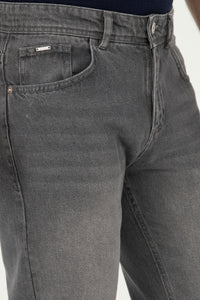 Blugi Bărbați Pe Gri Si Logo Brodat