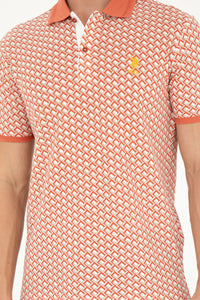 Tricou Polo cu model abstract