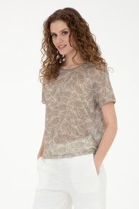 Tricou Comfort fit cu model floral