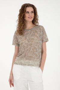 Tricou Comfort fit cu model floral