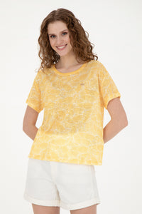 Tricou Comfort fit cu model floral