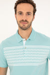 Tricou Polo Barbat Aquamarin