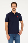 Tricou Polo Barbat Bleumarin Texturat