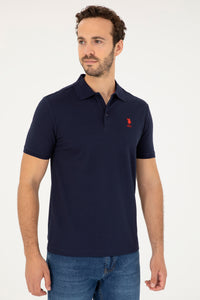 Tricou Polo Barbat Bleumarin Texturat