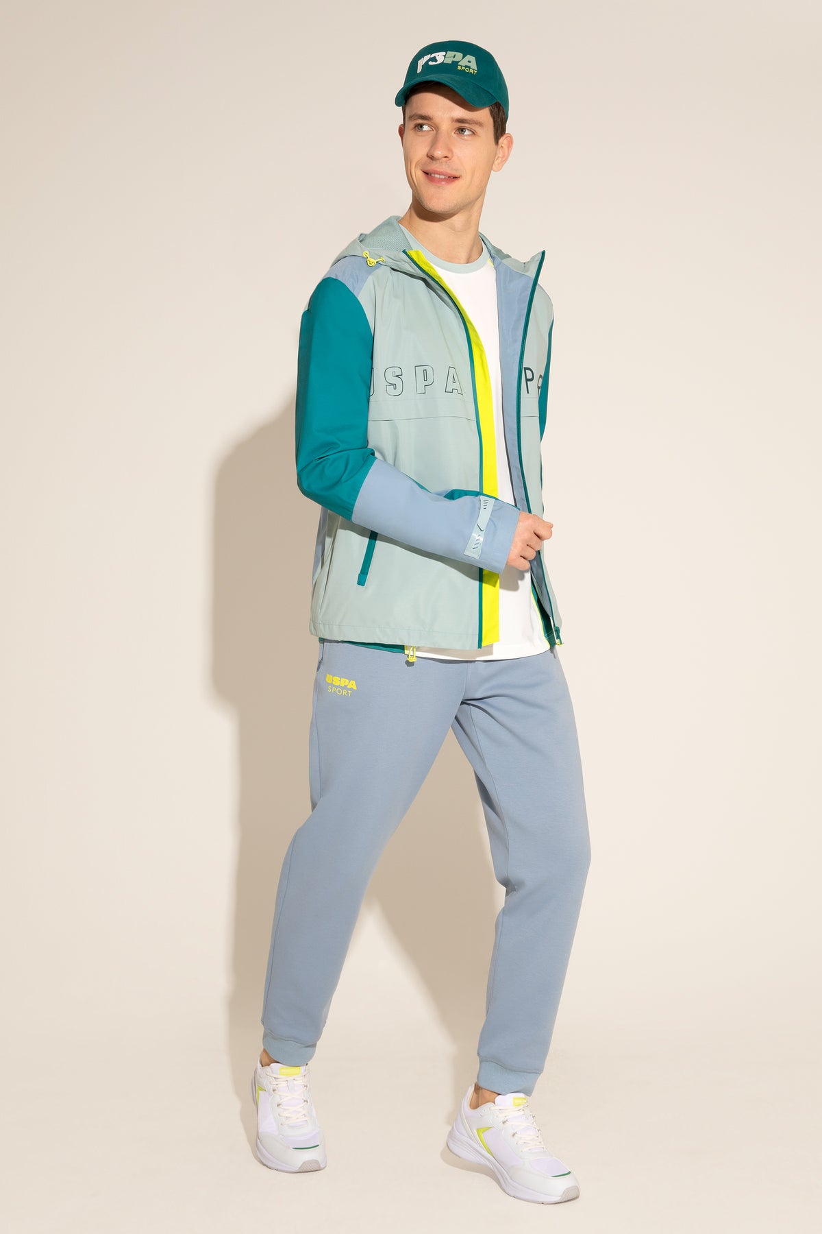 Pantaloni Sport Bărbați Albastru Prăfuit 