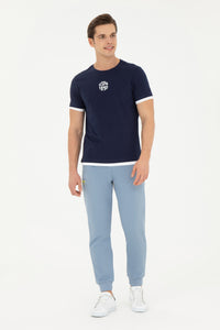 Pantaloni Sport Bărbați Albastru Prăfuit 