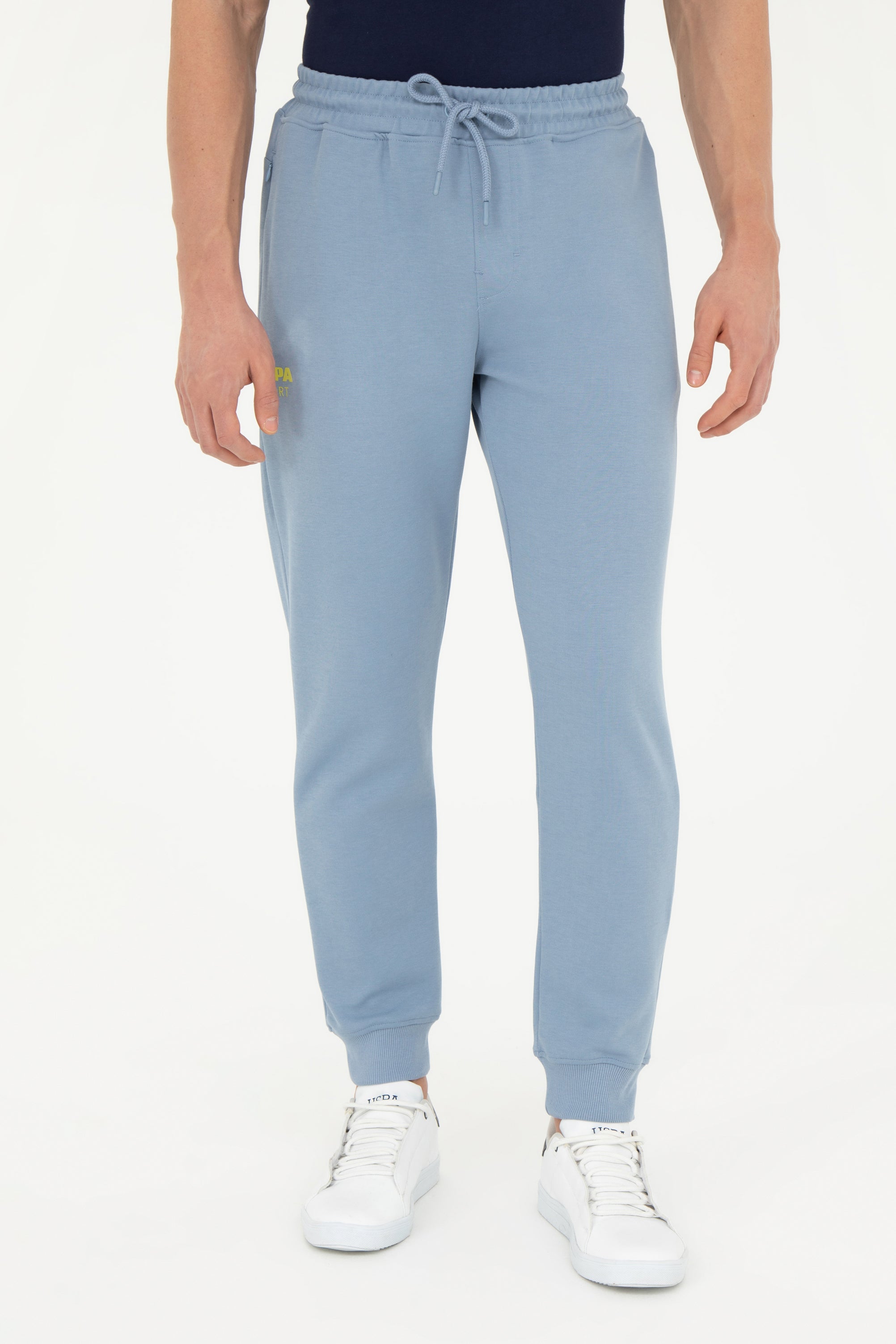 Pantaloni Sport Bărbați Albastru Prăfuit 