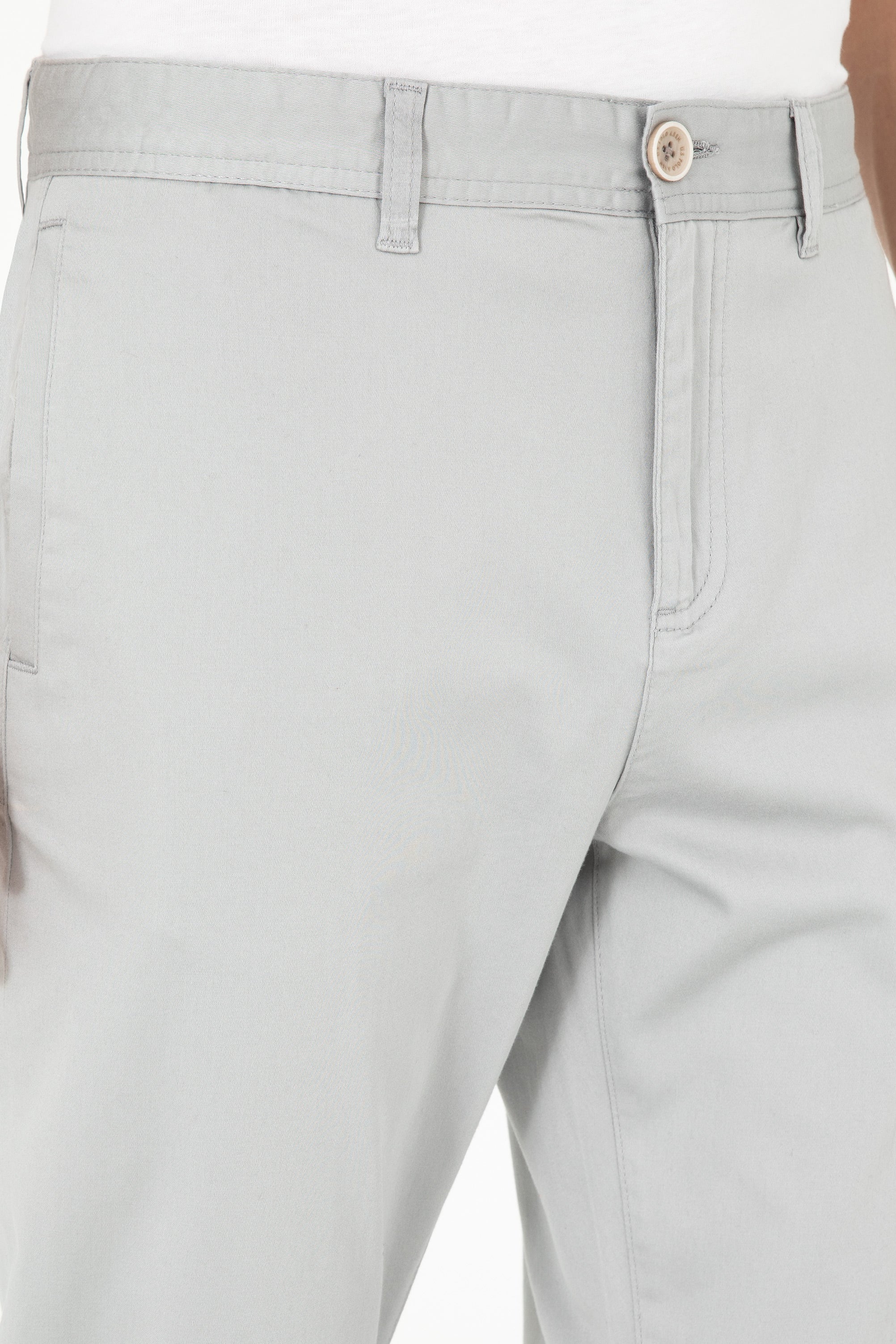 Pantaloni Chino Bărbați Pe Gri