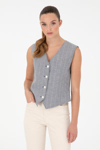 Vestă Damă Indigo Cu Logo Atașat