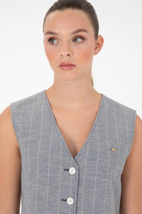 Vestă Damă Indigo Cu Logo Atașat