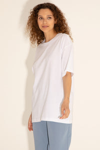 Tricou Bărbați Pe Alb Oversize