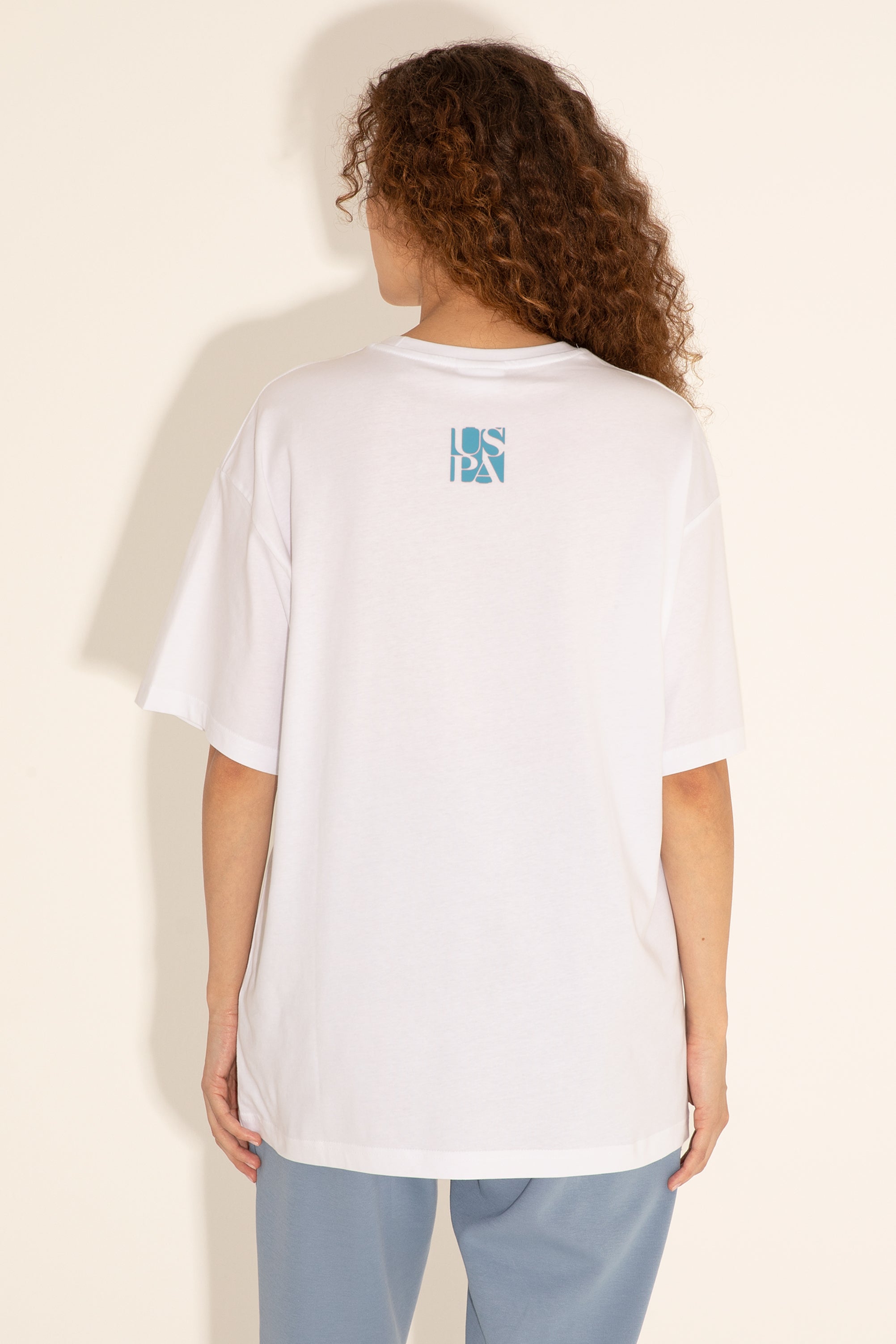 Tricou Bărbați Pe Alb Oversize