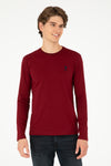 Bluza Barbat Bordo Cu Logo Brodat