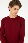 Bluza Barbat Bordo Cu Logo Brodat