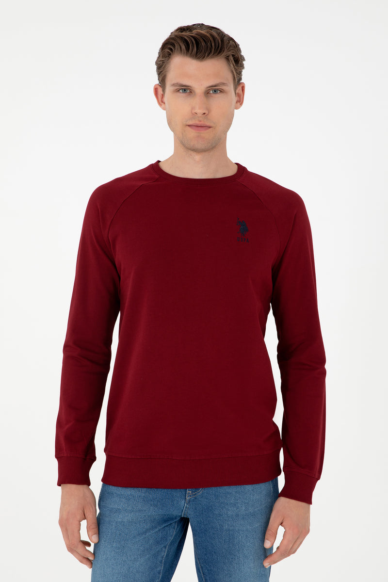 Bluza Barbat Bordo Cu Logo Brodat