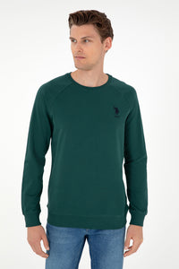 Bluza Barbat Verde Englezesc Cu Logo Brodat