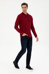 Bluza Polo Barbat Bordo Cu Logo Brodat