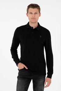 Bluza Polo Barbat Negru Cu Logo Brodat