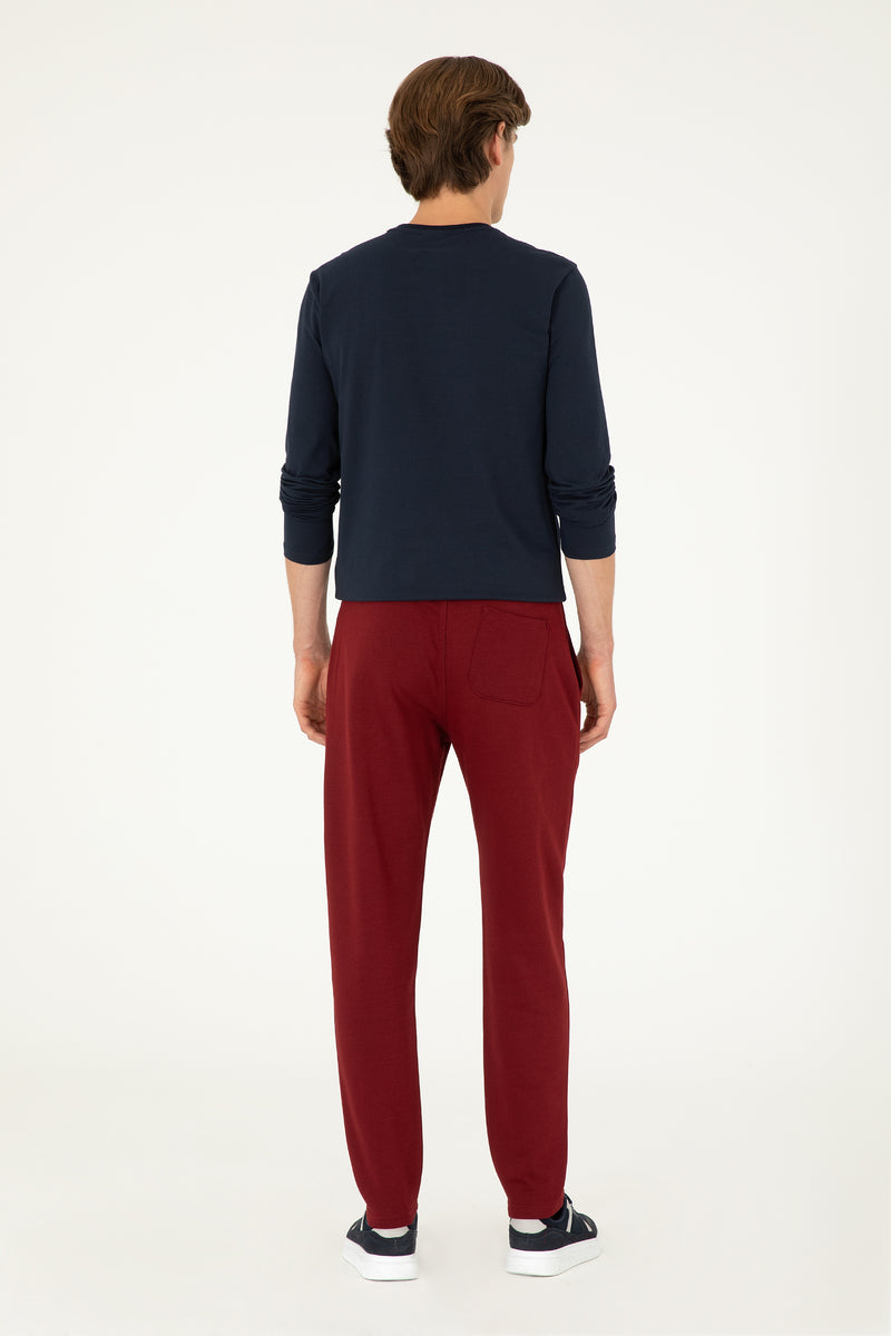 Pantaloni Sport Barbat Bordo Slim Fit