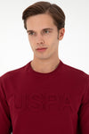 Bluza Barbat Bordo Cu Logo USPA Pe Piept