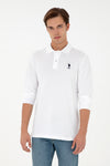 Bluza Polo Barbat Alb Cu Logo Brodat