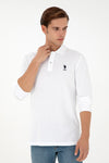 Bluza Polo Barbat Alb Cu Logo Brodat