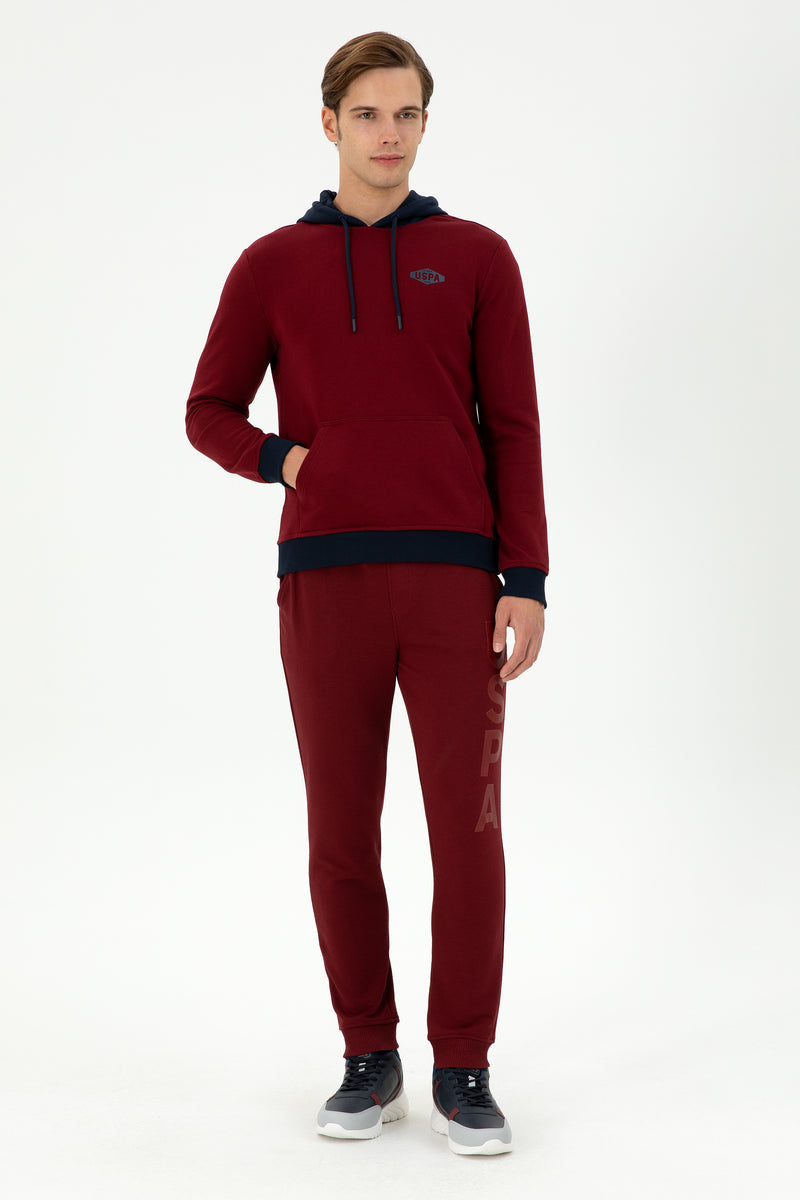 Pantaloni Sport Barbat Bordo Cu Logo USPA