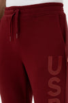 Pantaloni Sport Barbat Bordo Cu Logo USPA