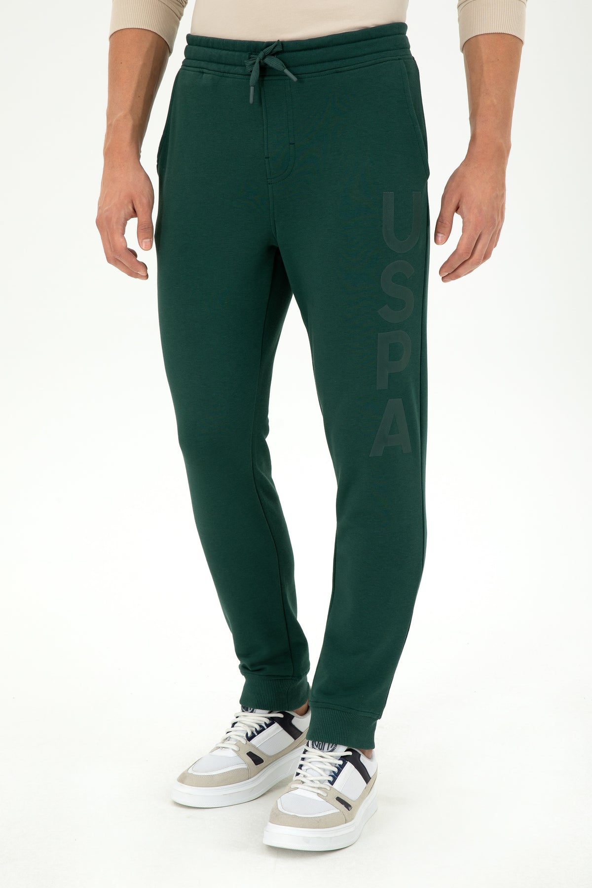 Pantaloni Sport Barbat Verde Cu Logo USPA