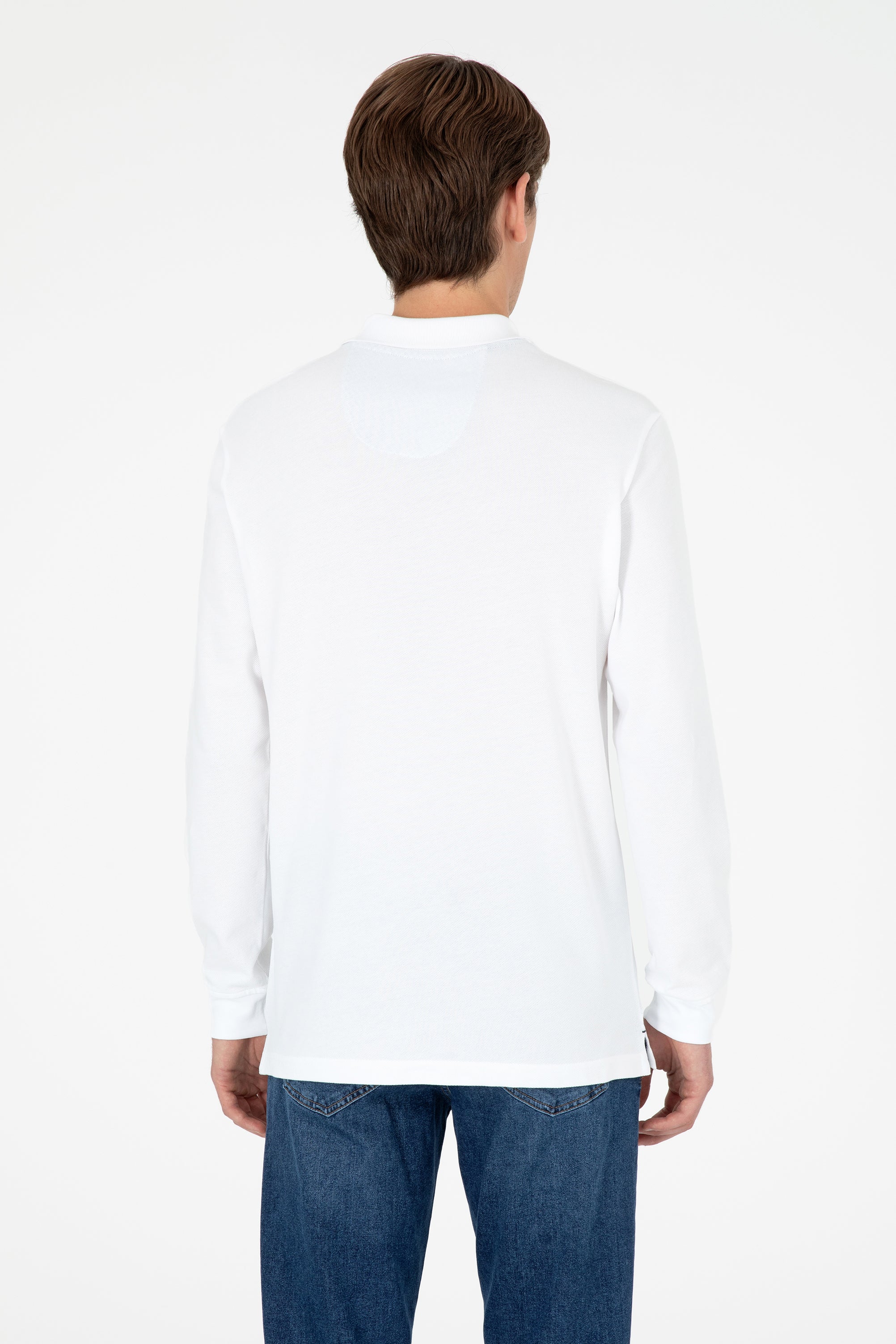 Bluza Polo Alba Barbat Cu Logo U.S. Polo Assn. Romania
