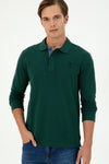 Bluza Polo Barbat Verde Inchis 