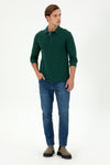 Bluza Polo Barbat Verde Inchis 