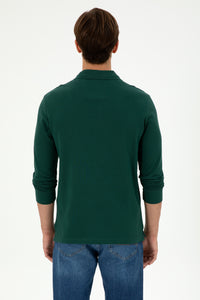 Bluza Polo Barbat Verde Inchis 