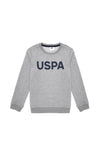 Bluza Baietel Gri Cu Logo USPA Pe Piept