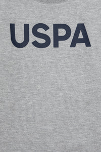 Bluza Baietel Gri Cu Logo USPA Pe Piept