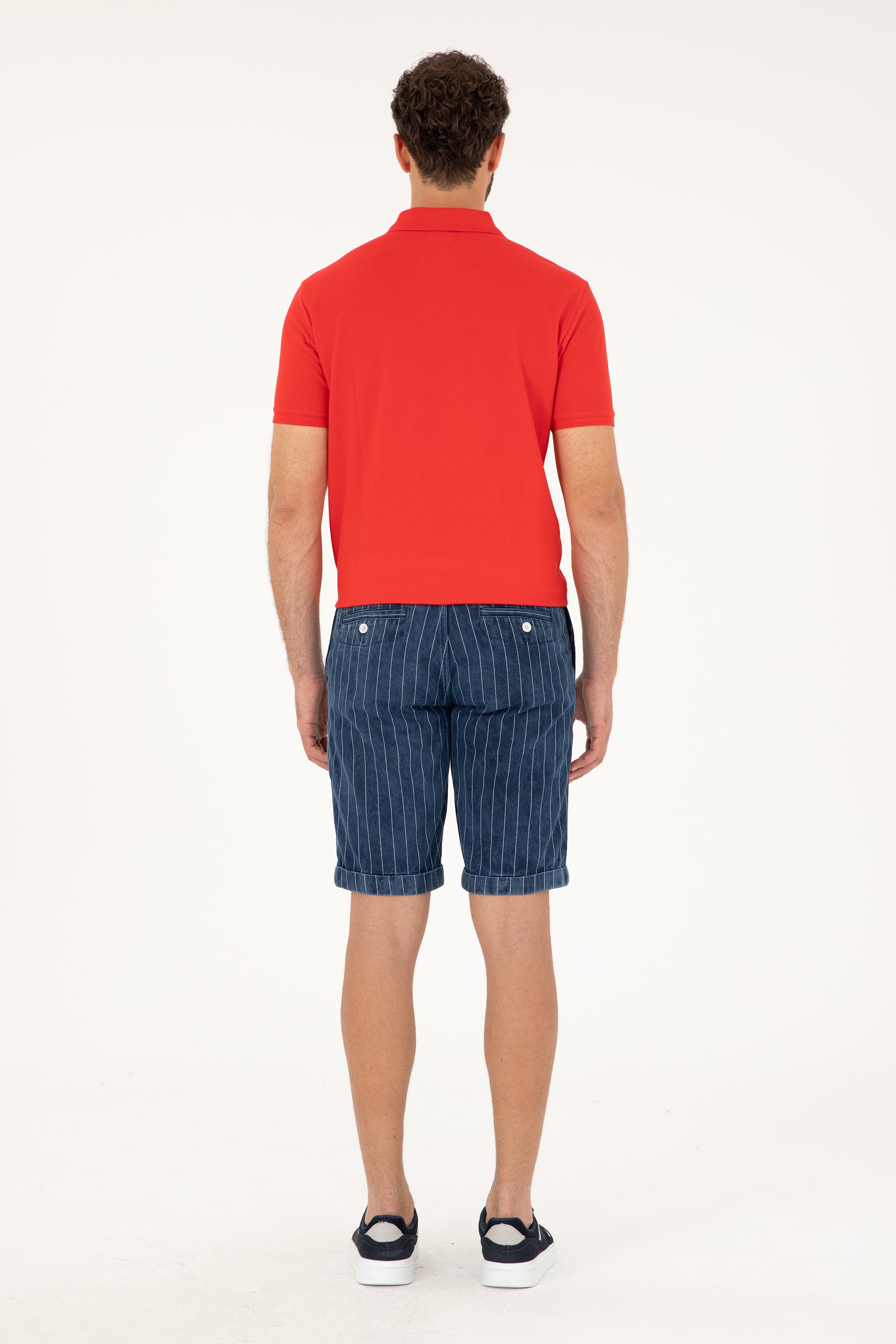 Bermude Bărbați Pe Albastru cu Dungi