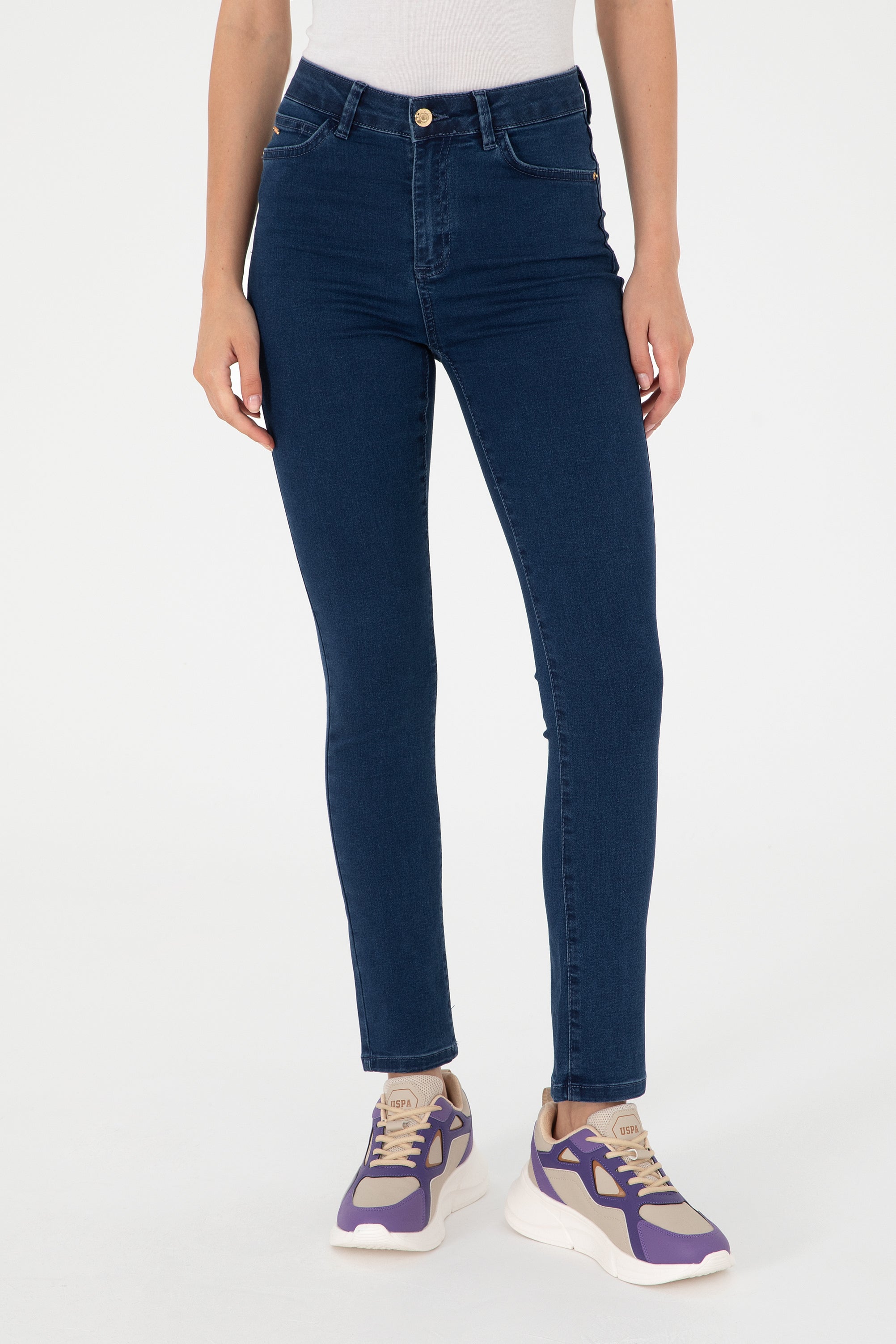 Blugi Slim Fit Dama Bleumarin Polo Romania