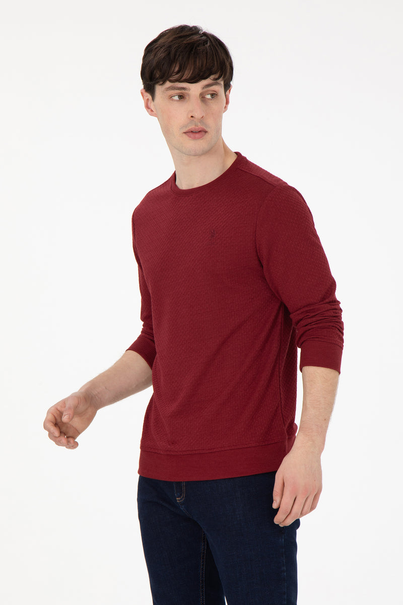 Bluza Bordo Barbat Cu Textura