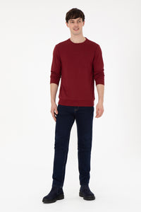 Bluza Bordo Barbat Cu Textura