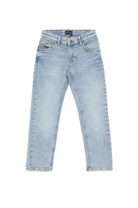 Blugi Baietel Albastru Deschis Aspect Decolorat