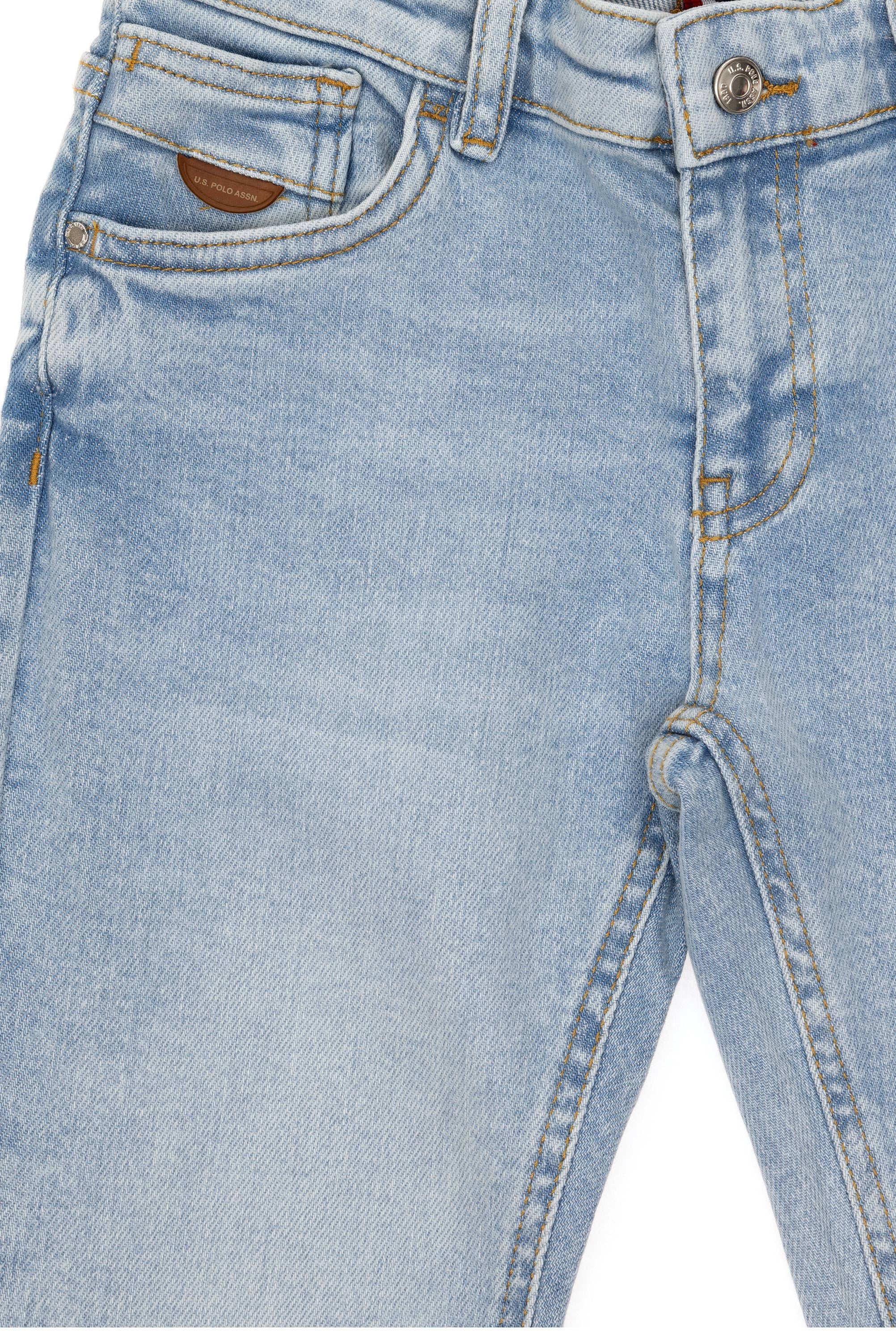 Blugi Baietel Albastru Deschis Aspect Decolorat