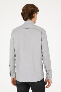 Camasa Barbat Gri Cu Logo