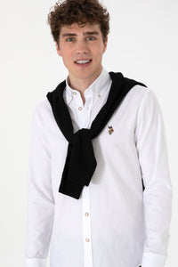 Camasa Barbat Alba Cu Logo Brodat